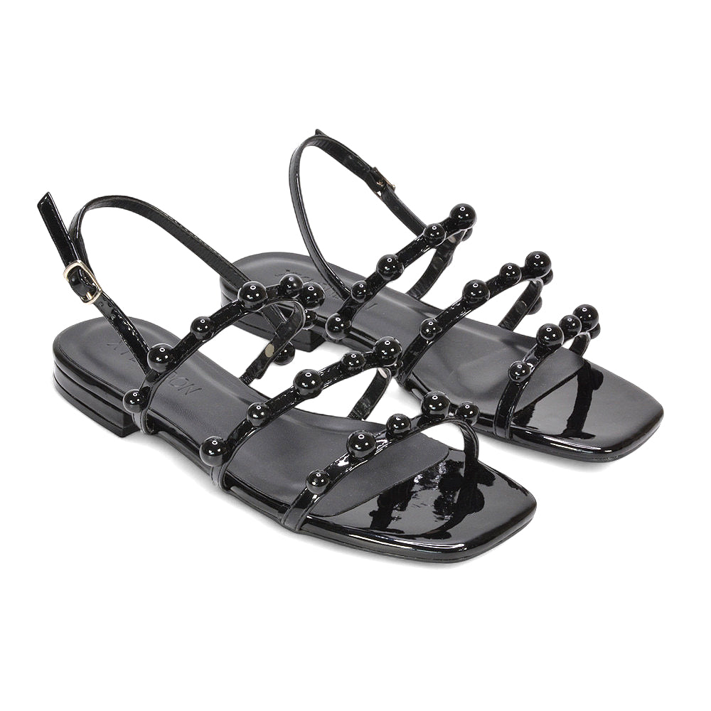 black strappy flat sandals, black summer flat sandals, strappy flat sandals, summer flats sandals, Open-toe flat sandals, Buy women’s summer sandals online

