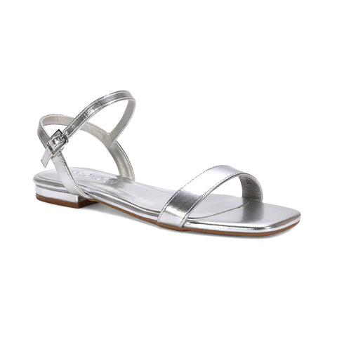 silver summer sandals, silver summer flat sandals, summer sandals, summer flat sandals