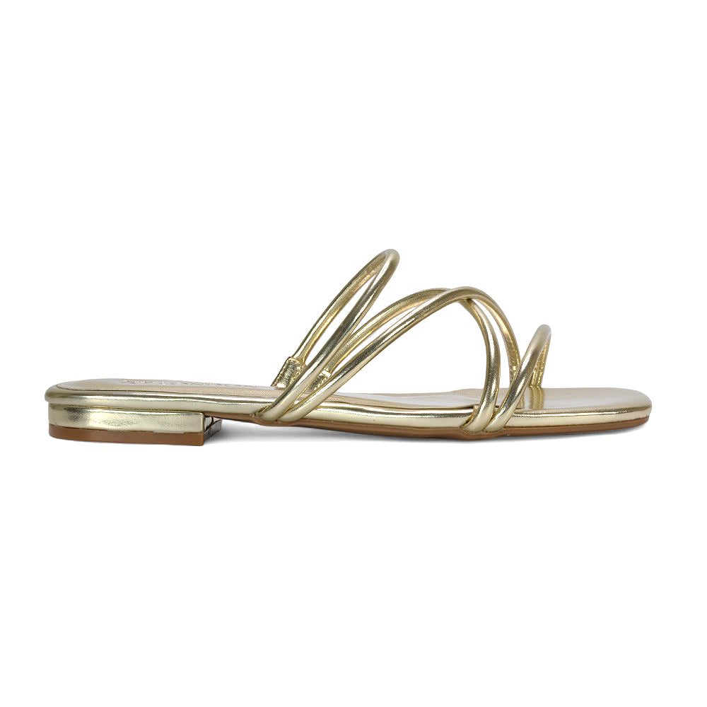gold strappy sandals, gold summer sandals, strappy sandals, summer sandals, open toe flat shoes, flats, flat shoes