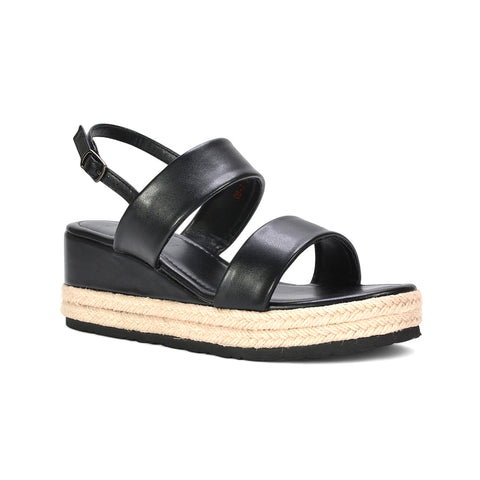black strappy wedge heels, black platform wedge heels, strappy wedge heels, platform wedge heels, slingback espadrille sandals