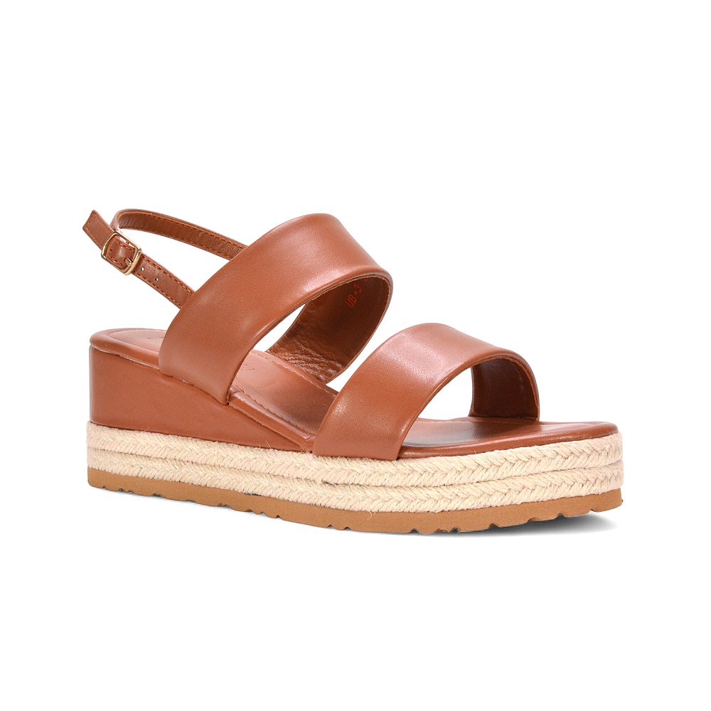 tan strappy wedge heels, tan platform wedge heels, strappy wedge heels, platform wedge heels