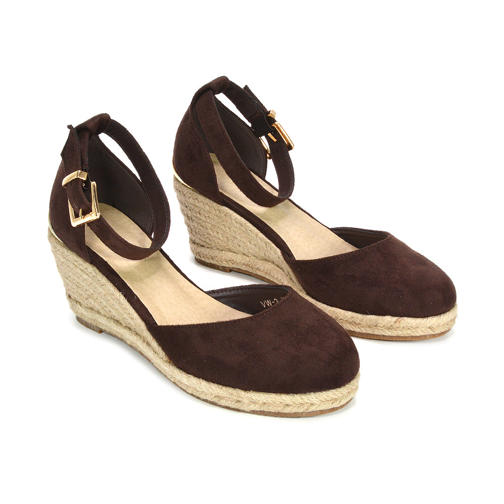 wedge heel espadrilles, comfortable wedge sandals for summer, minimalist summer footwear, best wedge sandals for walking, cushioned insole sandals, brown wedges