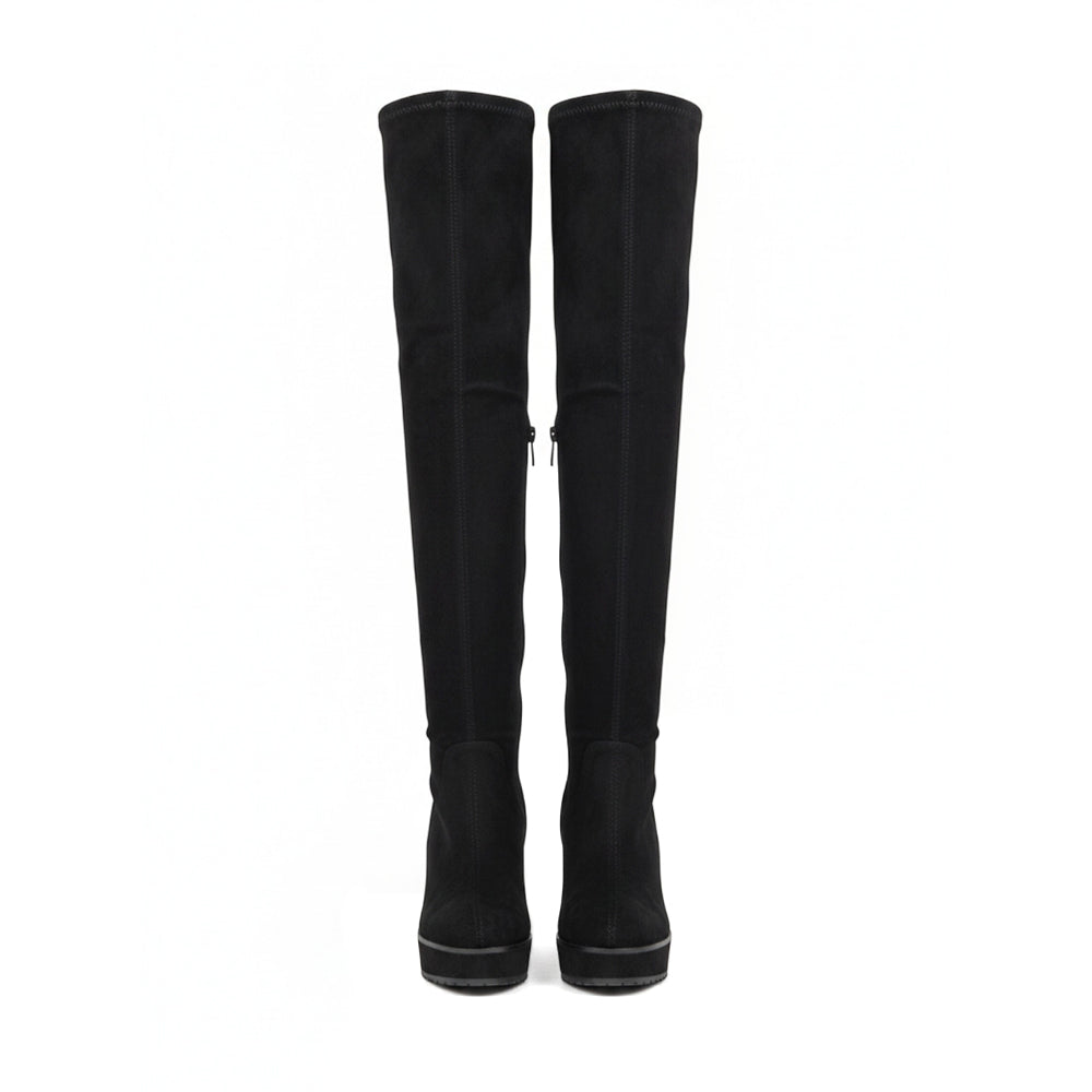 womens knee high boots with wedge heel