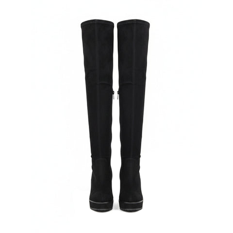 womens knee high boots with wedge heel