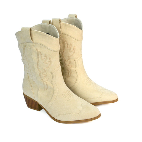 Women's Western Cowboy Boots, Cowboy Boots For Women, Beige Cowboy Boots For Women, Cowboy Boots For Festivals, Women's Beige Western Boots, coachella, coachella outfits, coachella boots
