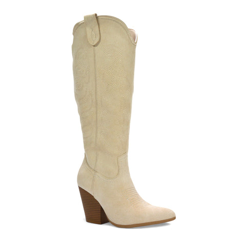 affordable western boots women, cowboy boots festival outfit, women’s tall western boots faux suede, knee high cowgirl boots, beige western boots