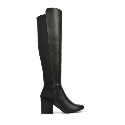 Black Synthetic Leather UK 5 | EU 38 | US 7 | XY London