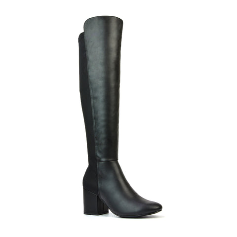 Black Synthetic Leather UK 6 | EU 39 | US 8 | XY London