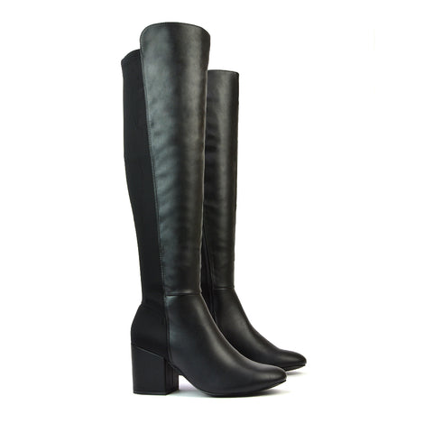 Black Synthetic Leather UK 6 | EU 39 | US 8 | XY London