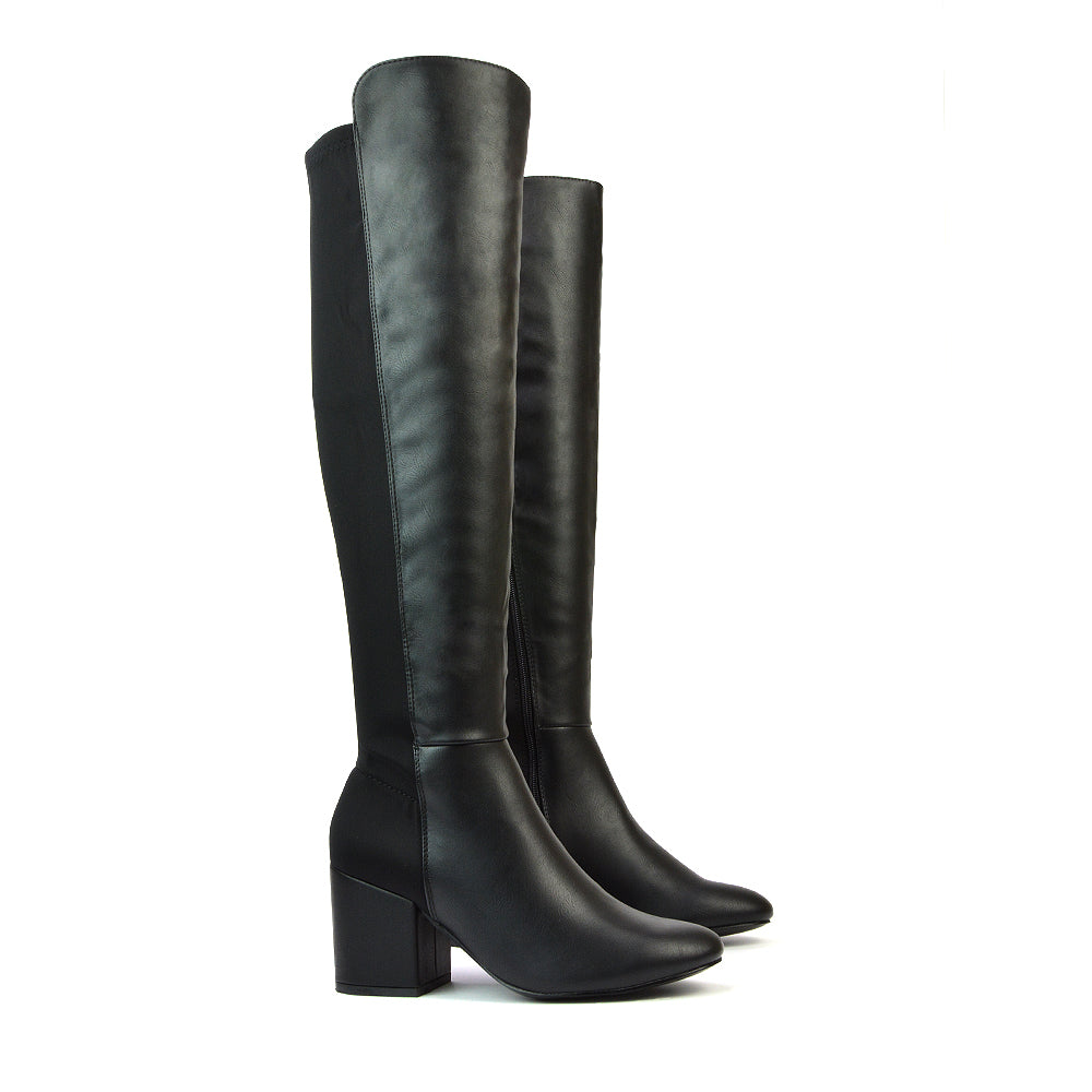 Black Synthetic Leather UK 7 | EU 40 | US 9 | XY London