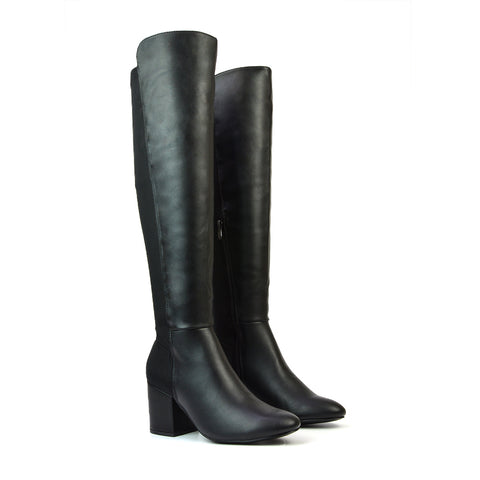 Black Synthetic Leather UK 6 | EU 39 | US 8 | XY London
