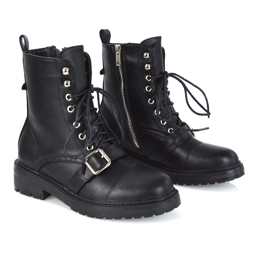 Black Synthetic Leather UK 3 | EU 36 | US 5 | XY London
