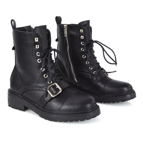 Black Synthetic Leather UK 5 | EU 38 | US 7 | XY London