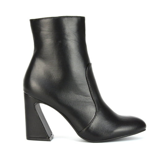 black | XY London | Black Boots,Black Ankle Boots,Black High Heel Ankle Boots