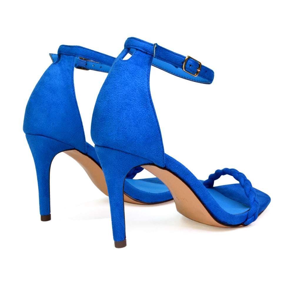 green | XY London | green heels,green high heels,green stilettos,green strappy heels,green woven heels