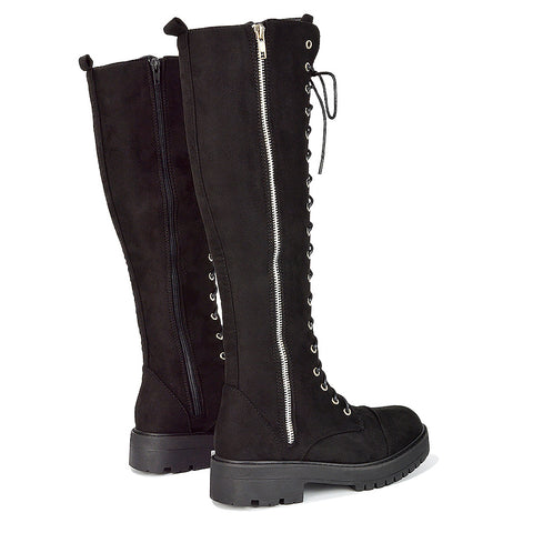 Black Faux Suede UK 3 | EU 36 | US 5 | XY London