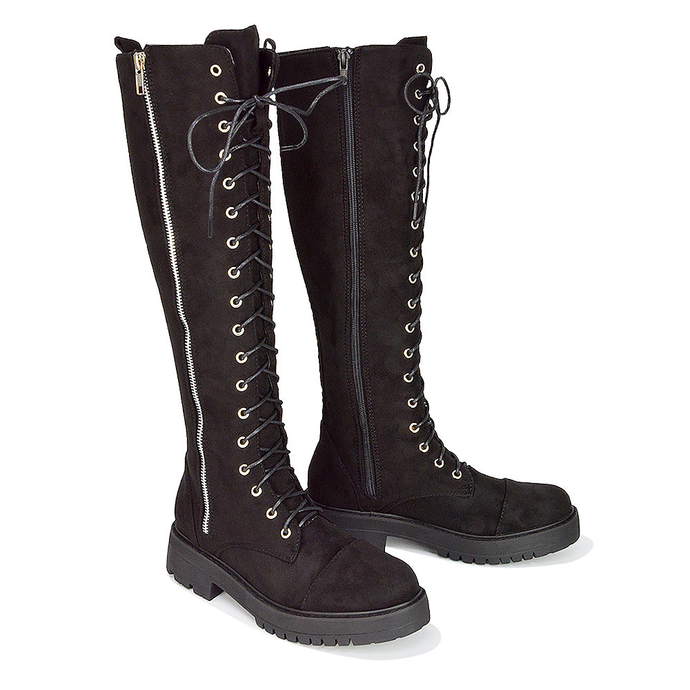 Black Faux Suede UK 3 | EU 36 | US 5 | XY London