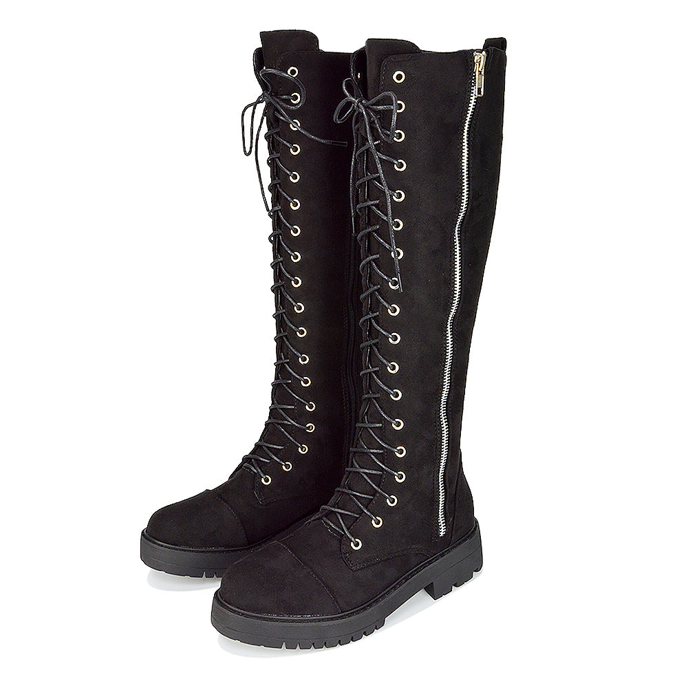 Black Faux Suede UK 4 | EU 37 | US 6 | XY London
