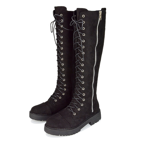 Black Faux Suede UK 4 | EU 37 | US 6 | XY London