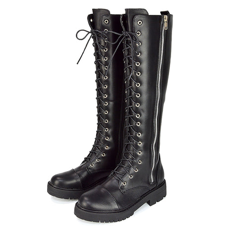 Black Synthetic Leather UK 8 | EU 41 | US 10 | XY London