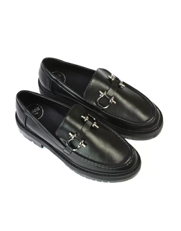 black faux suede | XY London | black loafers,black chunky loafers,black school shoes,black back to school shoes,black flat shoes