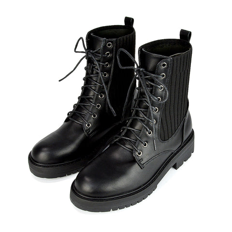 Black Synthetic Leather UK 3 | EU 36 | US 5 | XY London