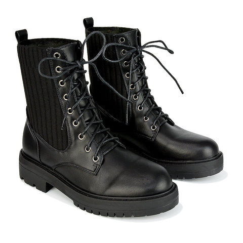 Black Synthetic Leather UK 4 | EU 37 | US 6 | XY London