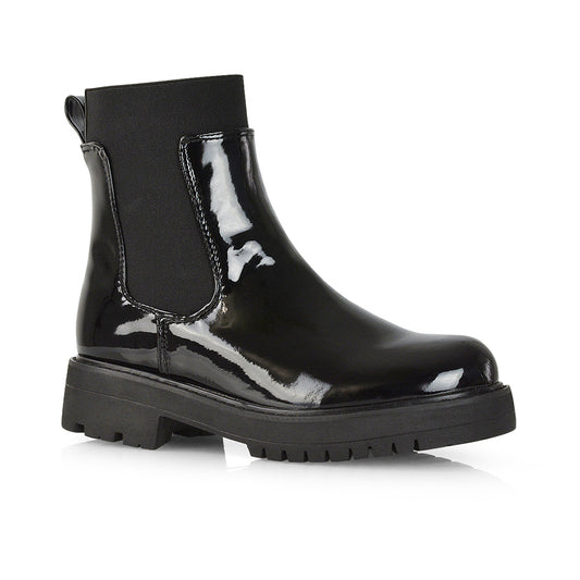 black patent | XY London | chunky ankle boots,A/W collection boots,womens boots online,ladies ankle boots,black patent boots