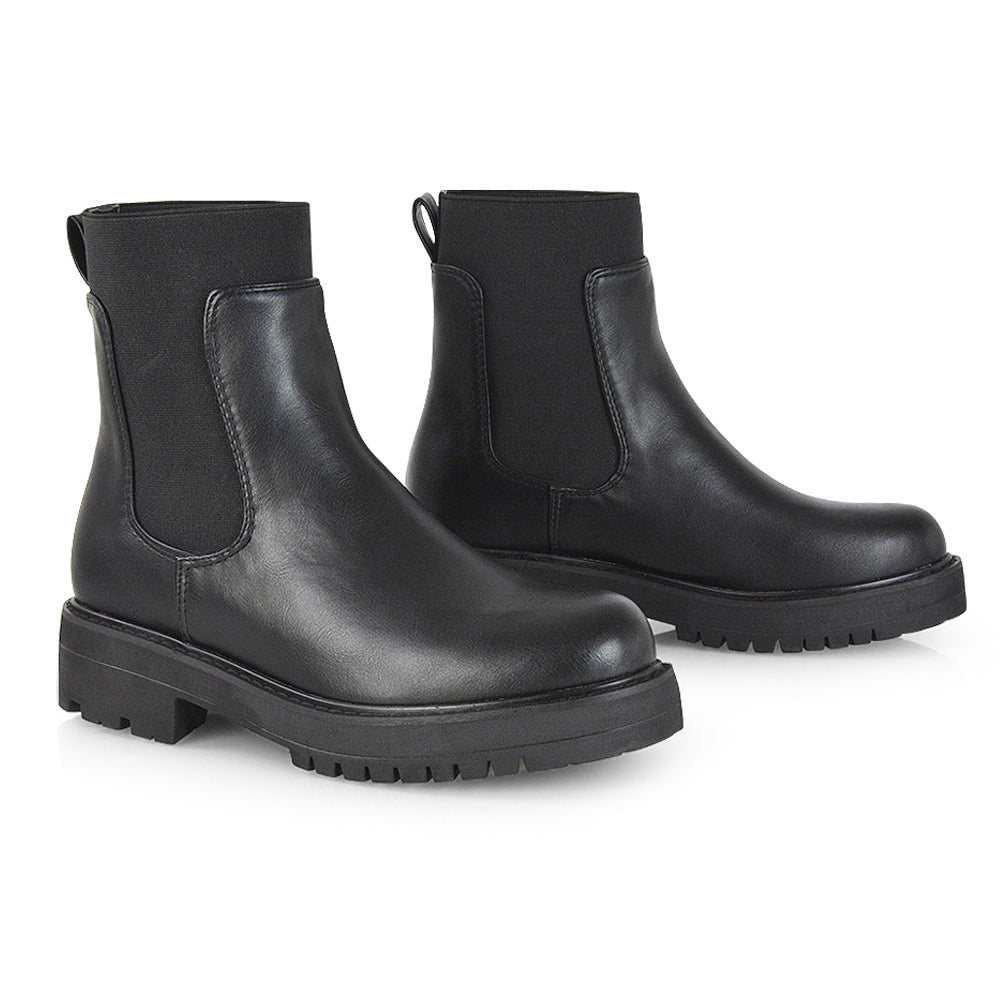 black patent | XY London | chunky ankle boots,A/W collection boots,womens boots online,ladies ankle boots,black patent boots