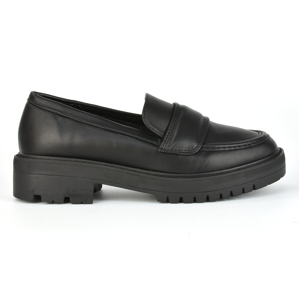 Black Synthetic Leather UK 3 | EU 36 | US 5 | XY London