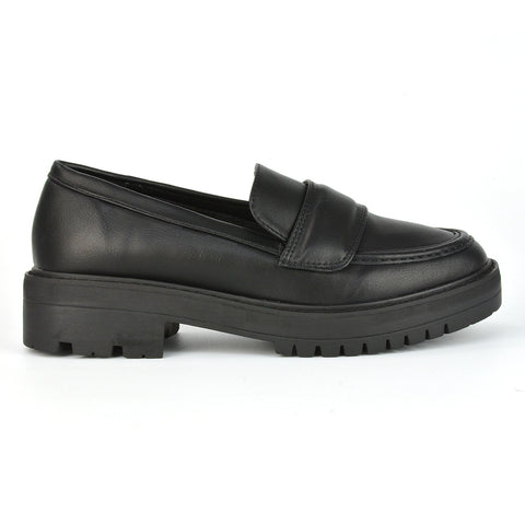 Black Synthetic Leather UK 3 | EU 36 | US 5 | XY London