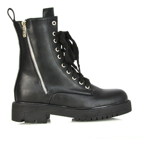 Black Synthetic Leather UK 4 | EU 37 | US 6 | XY London