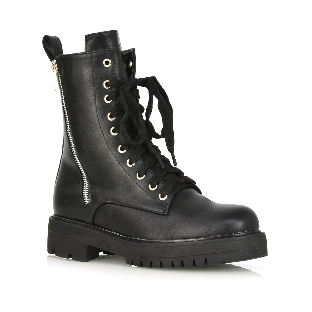 Black Synthetic Leather UK 4 | EU 37 | US 6 | XY London