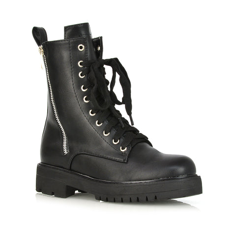 Black Synthetic Leather UK 4 | EU 37 | US 6 | XY London