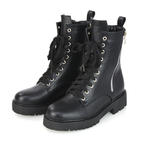 Black Synthetic Leather UK 4 | EU 37 | US 6 | XY London