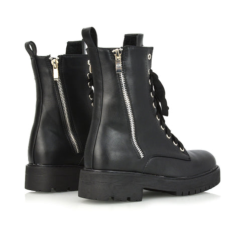 Black Synthetic Leather UK 4 | EU 37 | US 6 | XY London