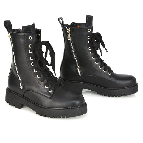 Black Synthetic Leather UK 3 | EU 36 | US 5 | XY London