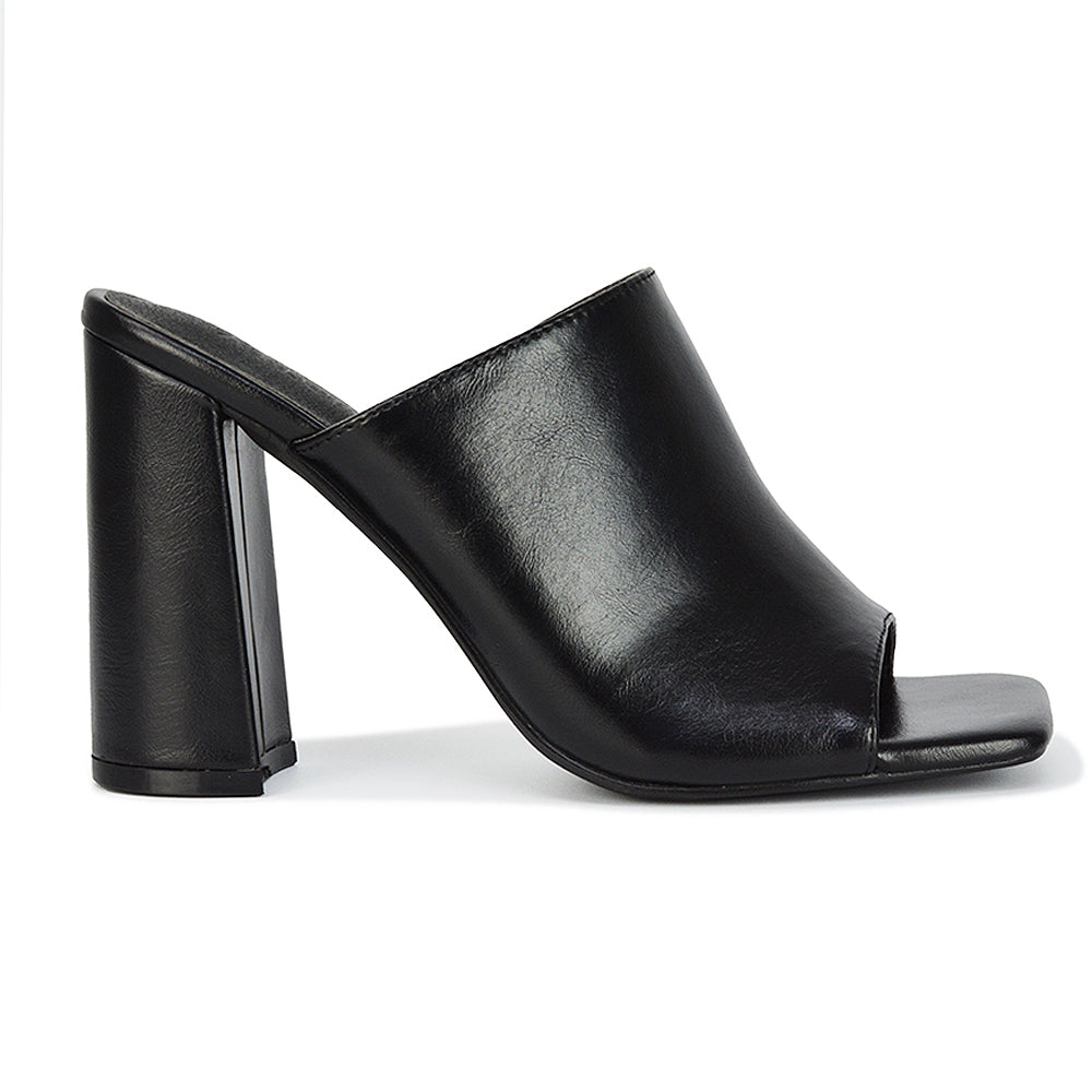 stone synthetic leather | XY London | Stone Heels,Stone High Heels,Stone Block High Heels,Stone Block Heels,Stone Mules