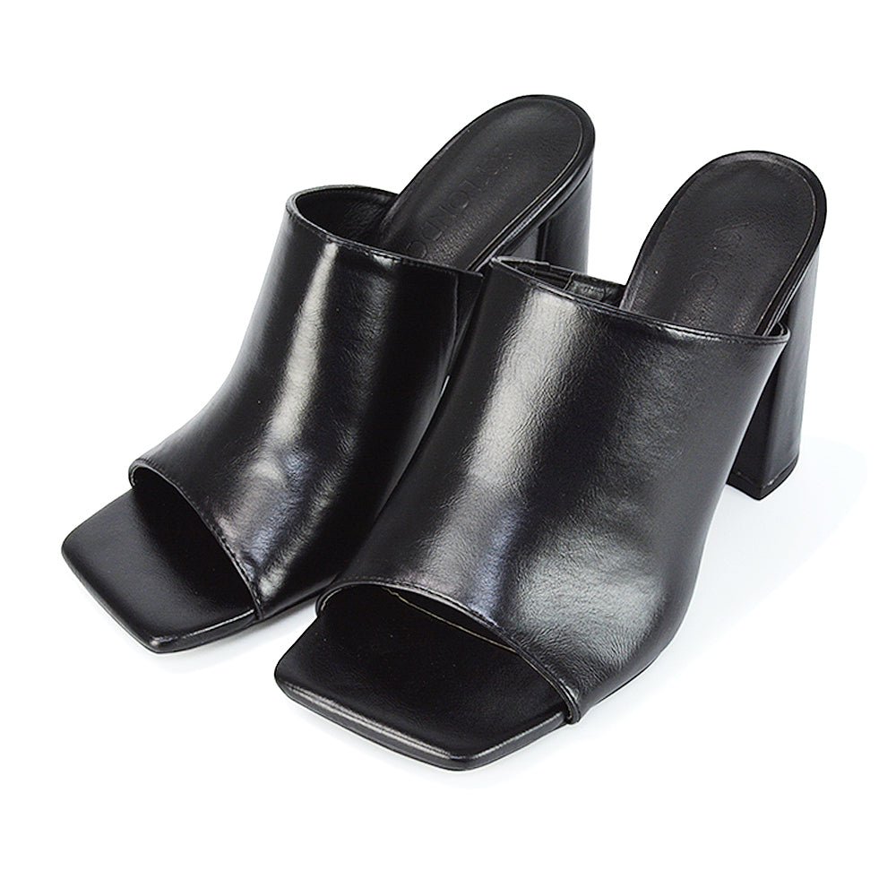 Black Synthetic Leather UK 8 | EU 41 | US 10 | XY London