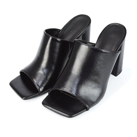 Black Synthetic Leather UK 8 | EU 41 | US 10 | XY London