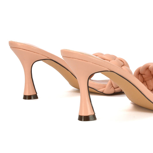 pink | XY London | Pink Heels,Pink Mid Heels,Pink High Heels,Pink Mules,Pink Square Toe Heels,Woven Straps