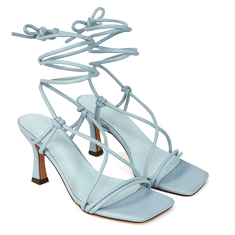 blue | XY London | Blue Heels,Blue High Heels,Blue Strappy Heels,Blue Lace Up Heels,lace up heels