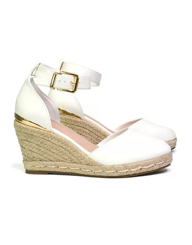 White | XY London | white wedges,white wedge shoes,white wedge heels,white sandal wedge heels,white espadrilles