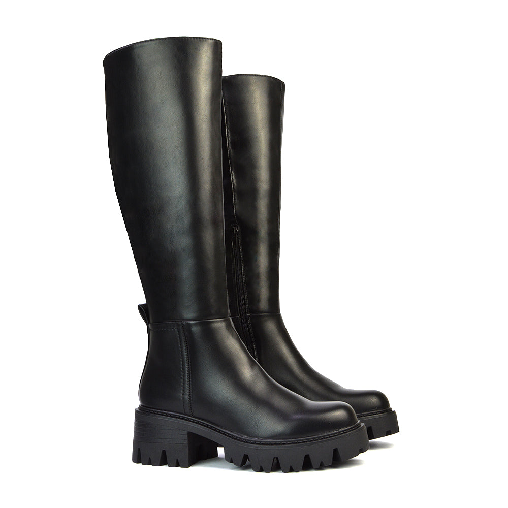 Black Synthetic Leather UK 3 | EU 36 | US 5 | XY London