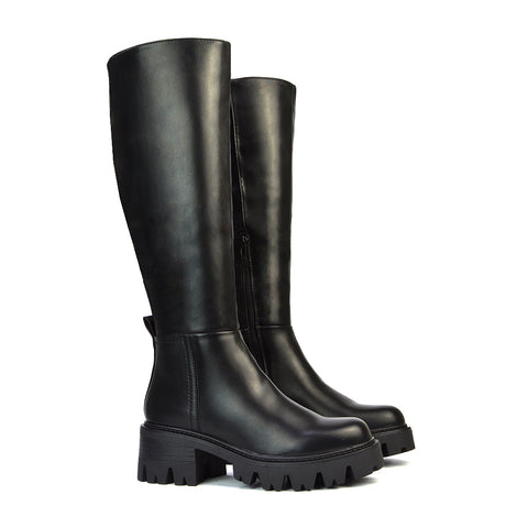 Black Synthetic Leather UK 4 | EU 37 | US 6 | XY London