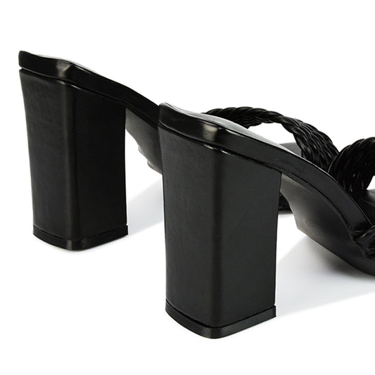 black | XY London | Black Heels,Black Block Heels,Black Strappy Heels,Black Mules,Black Block High Heels,Black Square Toe Heels,Block Heels