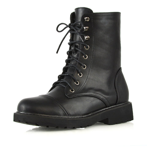 Black Synthetic Leather UK 4 | EU 37 | US 6 | XY London