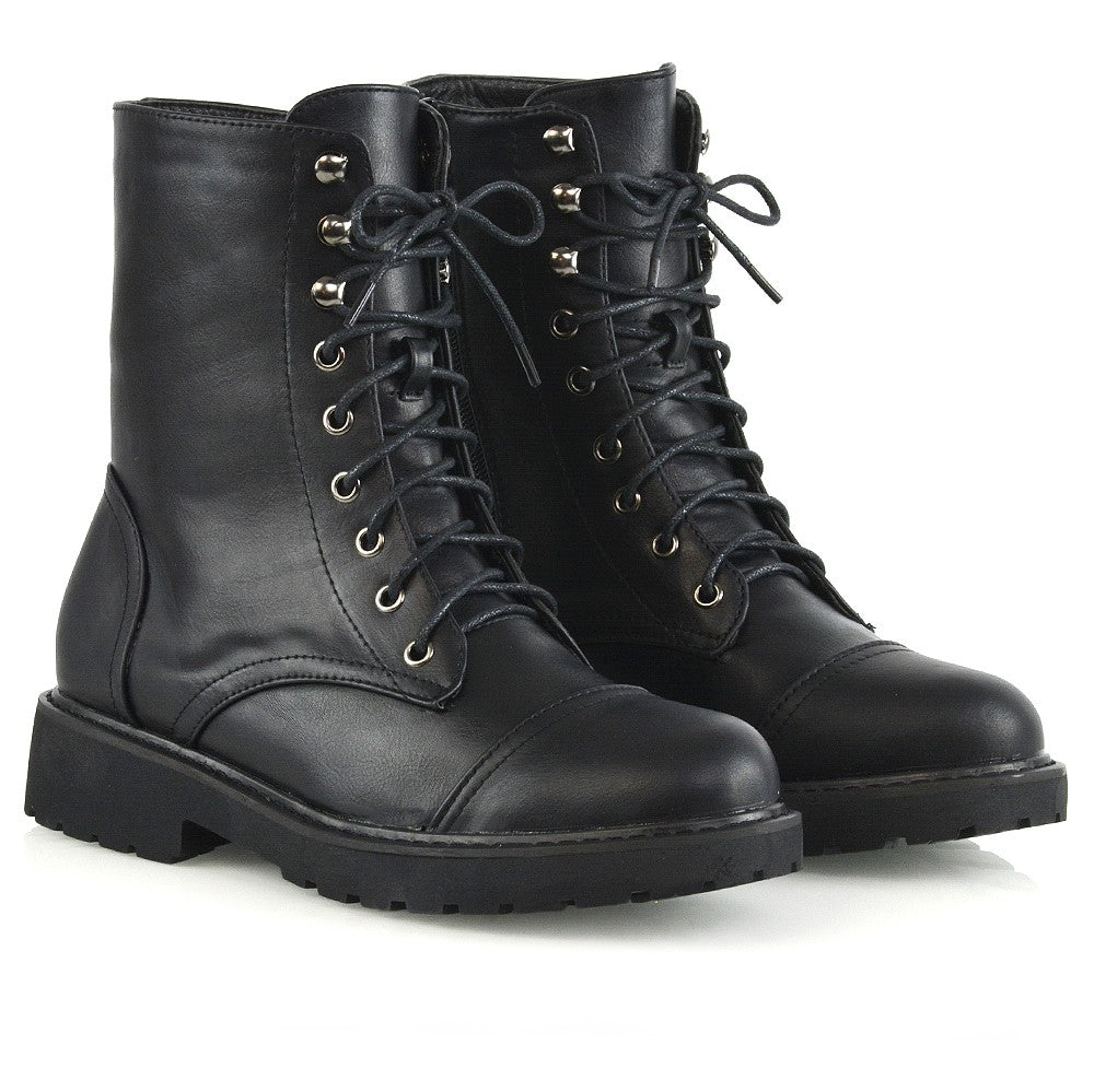 Black Synthetic Leather UK 4 | EU 37 | US 6 | XY London