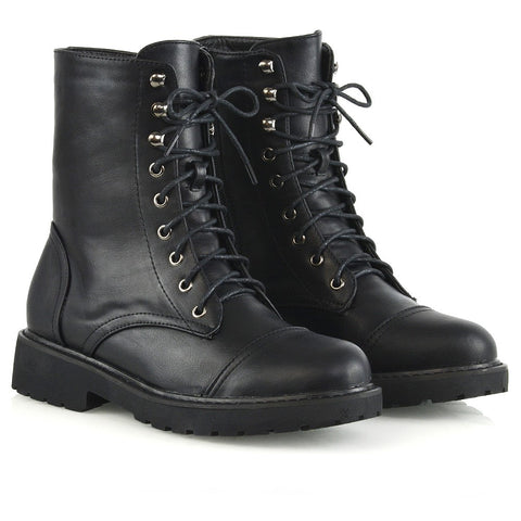 Black Synthetic Leather UK 3 | EU 36 | US 5 | XY London