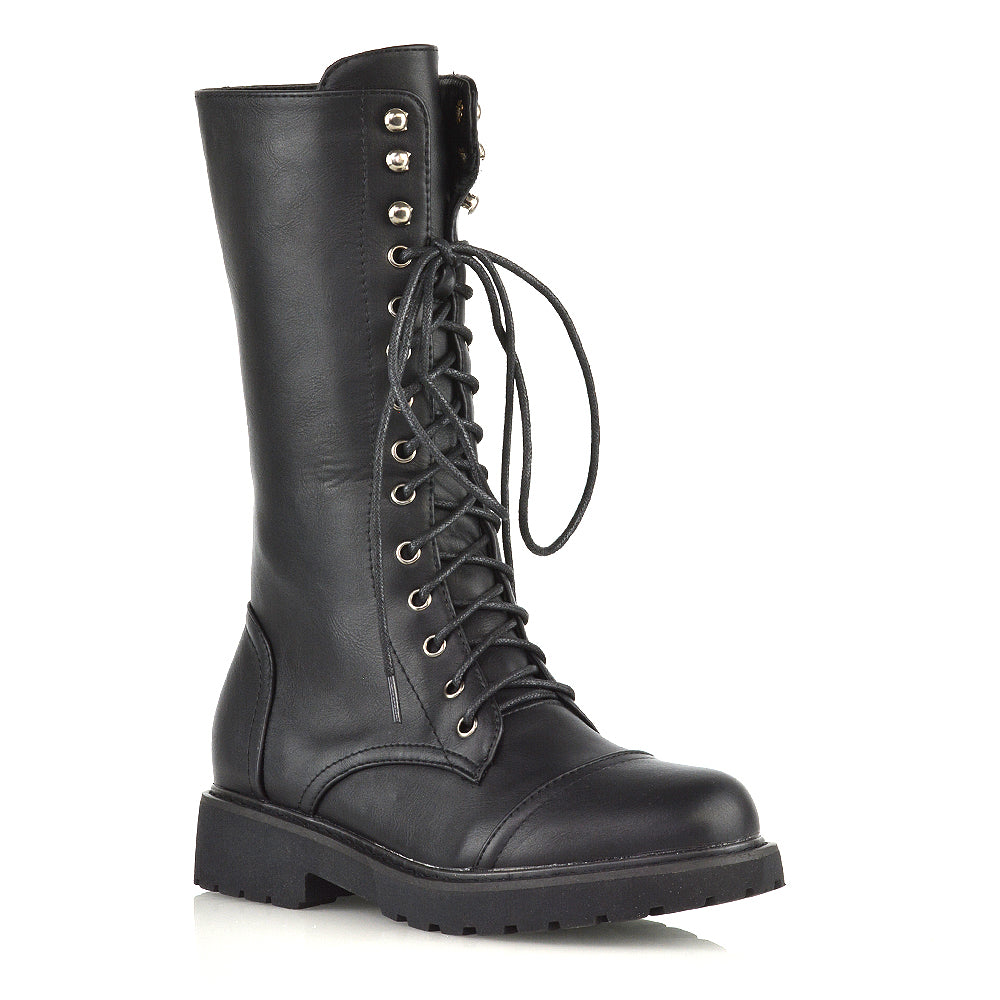 Black Synthetic Leather UK 7 | EU 40 | US 9 | XY London